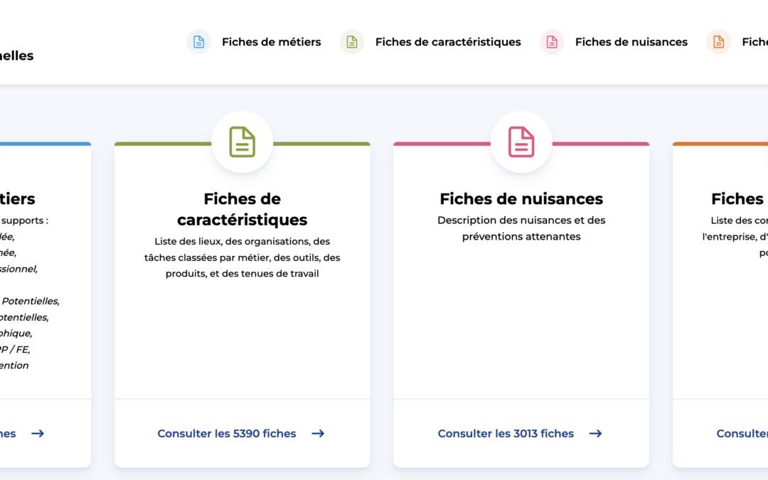 Fiches Médico-Professionnelles : un nouveau site Web !