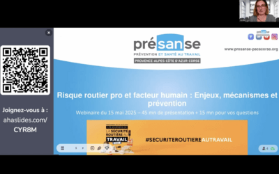 Replays des webinaires « Journées de la sécurité routière au travail »