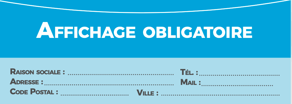 Affichage obligatoire