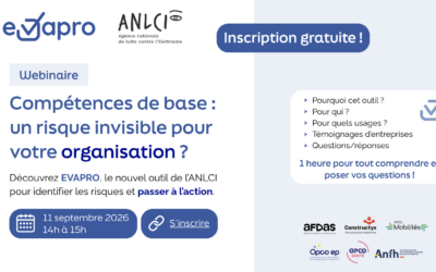 11/09/2026 – Webinaire sur l&rsquo;évaluation de l&rsquo;illétrisme en entreprise avec EVAPRO